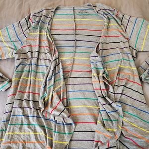 New Torrid size 2 Rainbow open cardigan
